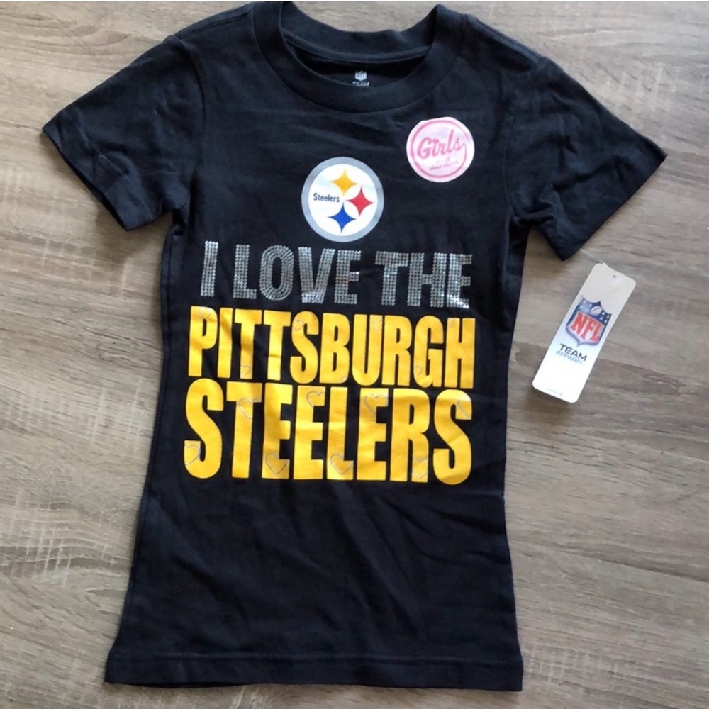 Pittsburgh Steelers Black Girl’s Tee Shirt